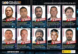 Los diez delincuentes 'más buscados'