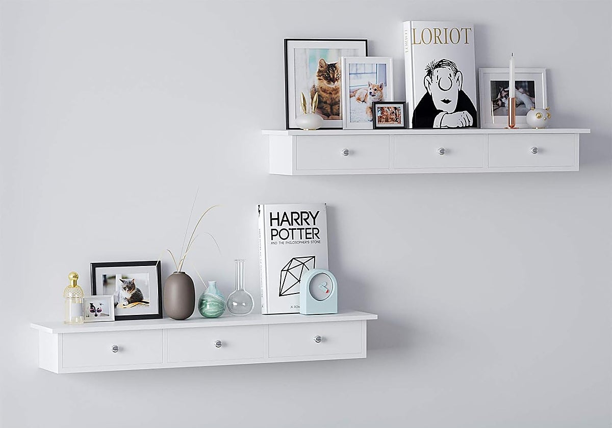 Estos estantes de pared son perfectos porque organizan y decoran