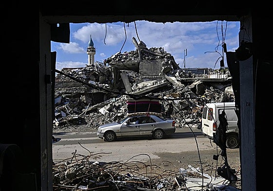 Destrucción tras un bombardeo israelí en Líbano.