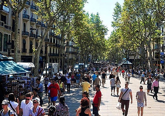 La Rambla de Barcelona.