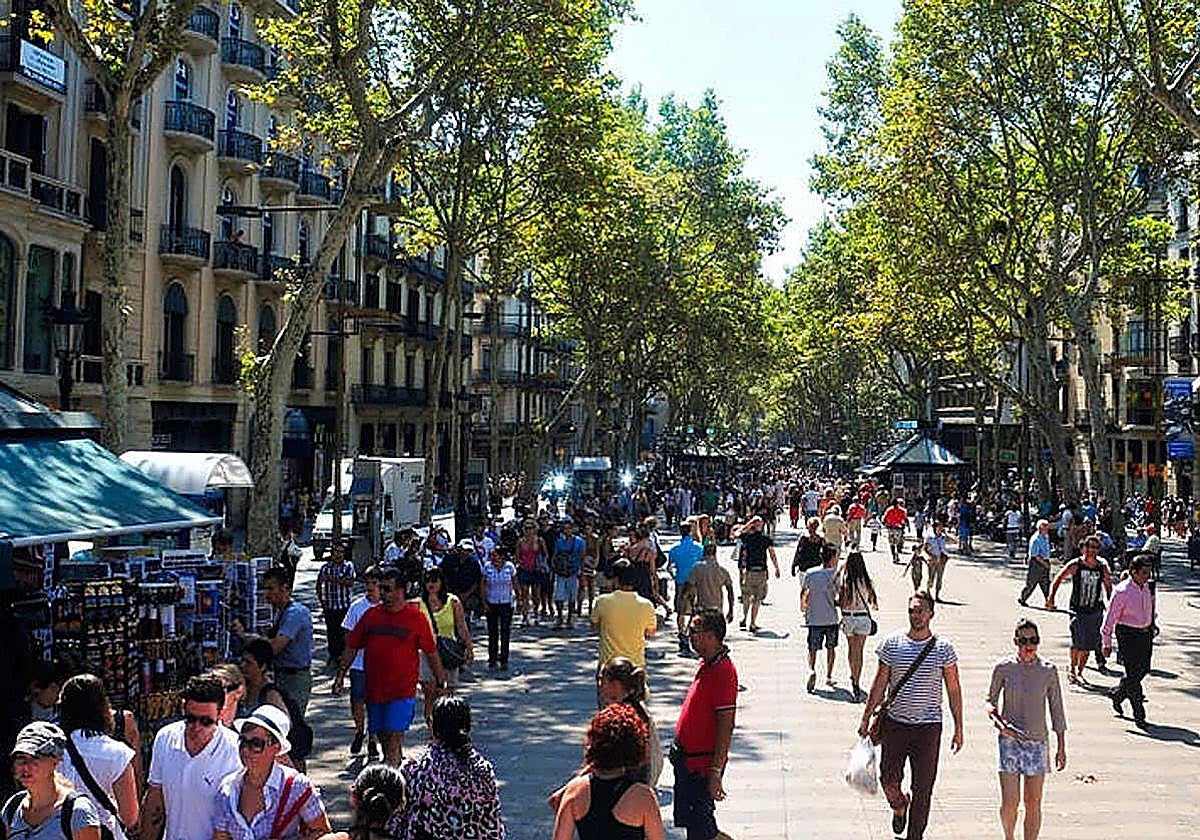 La Rambla de Barcelona.