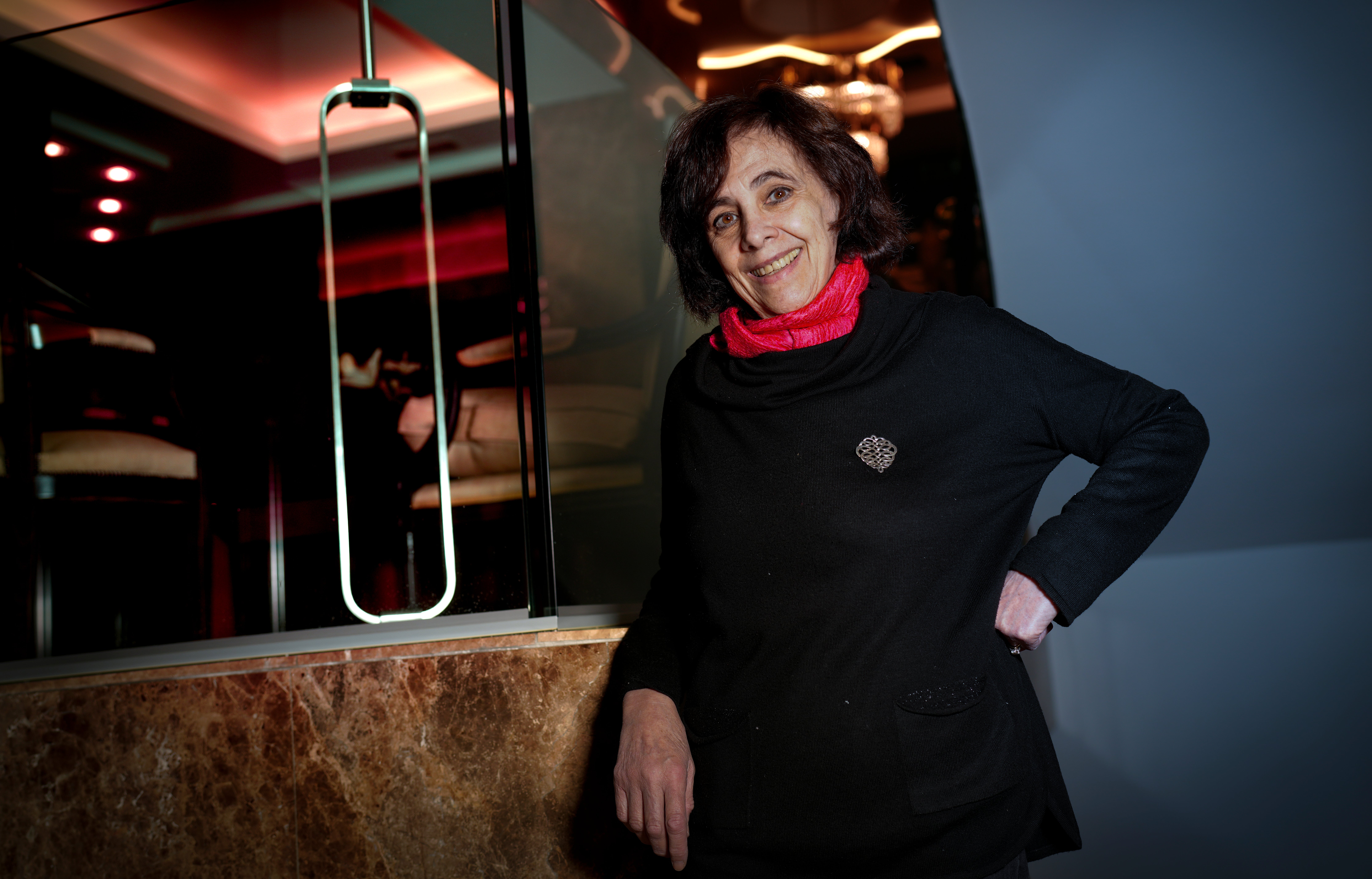 La escritora Ana María Shua, momentos antes de la entrevista