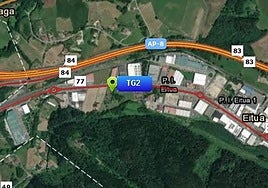 Lugar donde ha tenido lugar el accidente en Berriz