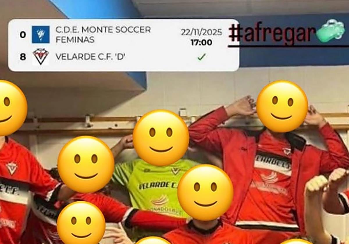 Captura de pantalla del mensaje difundido en Instagram por jugadores de 12 años del Velarde.