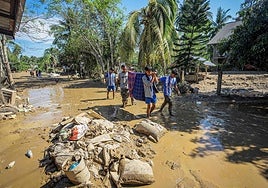 El agua causó un desastre a su paso por Indonesia.