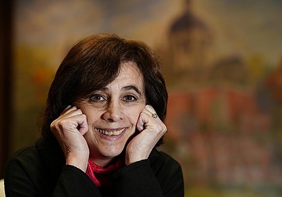 Ana María Shua, momentos antes de la entrevista