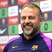 Hansi Flick, en rueda de prensa.