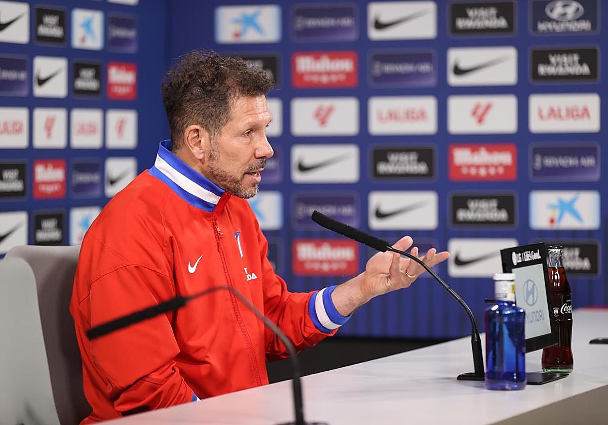 Diego Pablo Simeone, during a press conference.