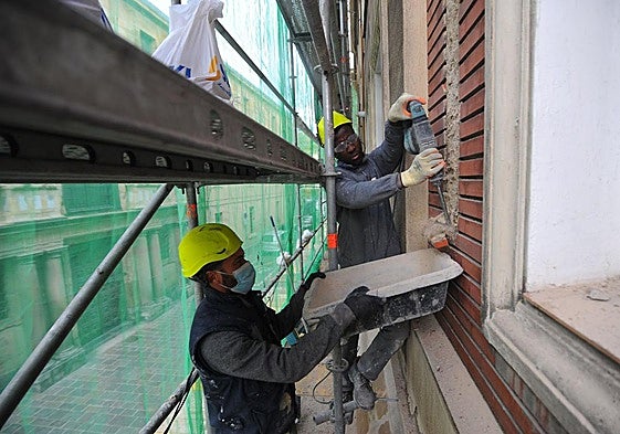 Trabajos de rehabilitación en viviendas.
