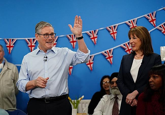 Starmer y Reeves en un acto la semana pasada en Warwickshire.