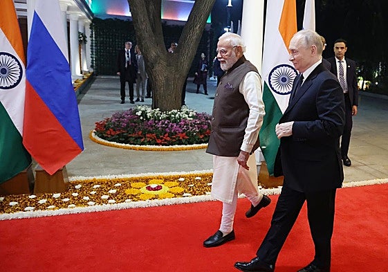 Modi y Putin, en Nueva Delhi.