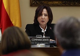 Teresa Peramato durante su comparecencia este jueves en el Congreso.