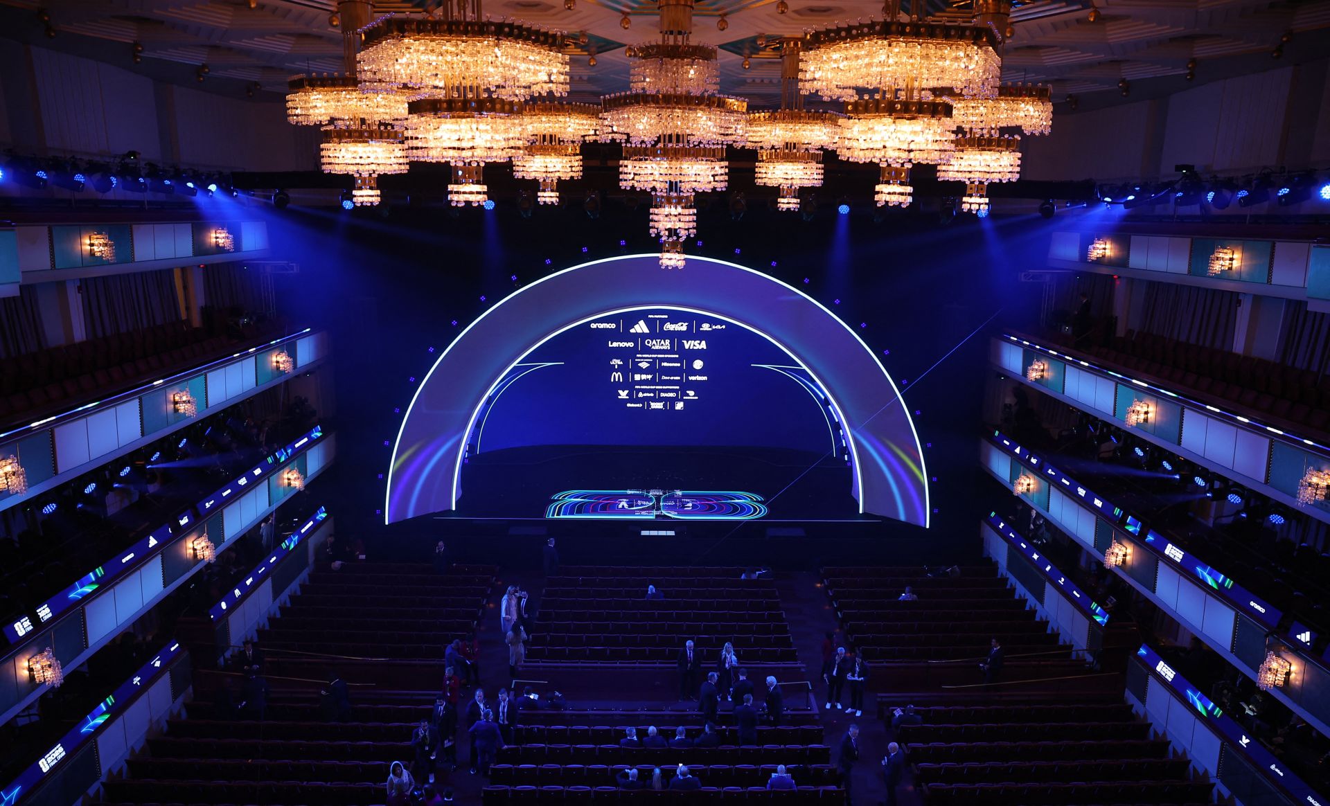 Vista general del John F. Kennedy Center for the Performing Arts, escenario del sorteo del Mundial 2026.