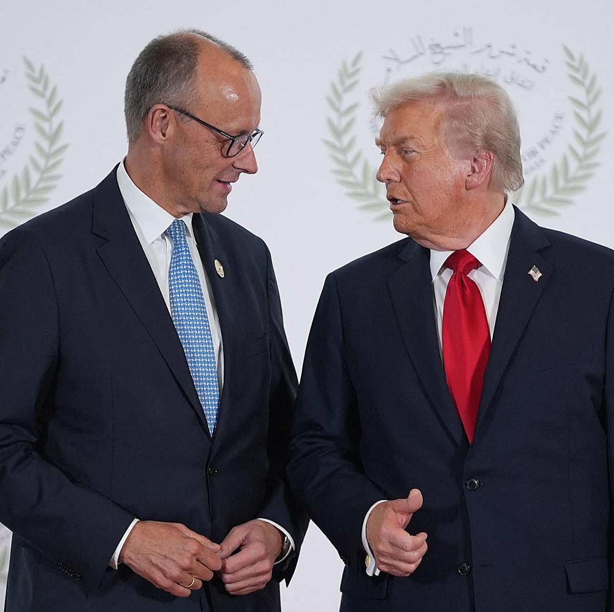 Friedrich Merz, canciller alemán, con Donald Trump.