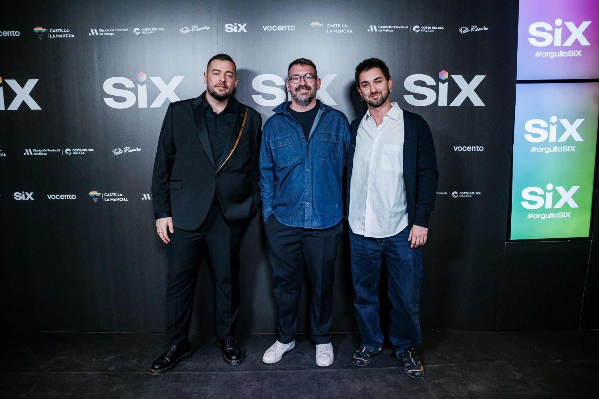 Iván Gelibter, director de SIX; Marc Sala, presentador; y Miguel Sánchez