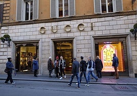 Una tienda de Gucci en el centro de Roma.