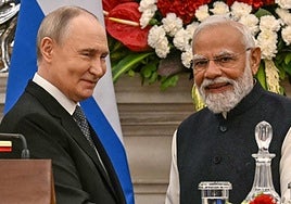Vladímir Putin y Narendra Modi este viernes en Nueva Delhi.