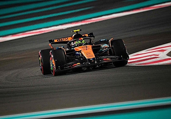 El McLaren de Lando Norris, durante los libres del GP de Abu Dabi.