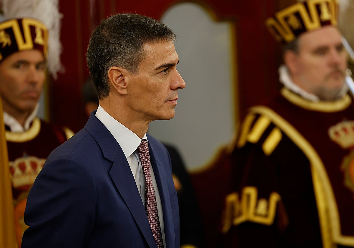 Sánchez este sábado en el Congreso.