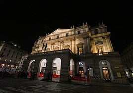 Vista general de la Scala de Milan en la apertura de la temporada de ópera