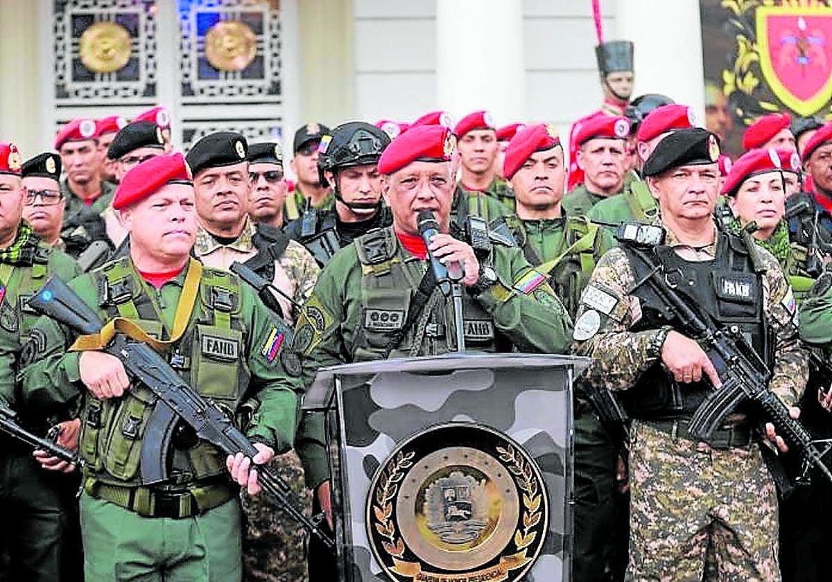 Un acto de la Fuerza Armada Bolivariana durante el fin de semana.