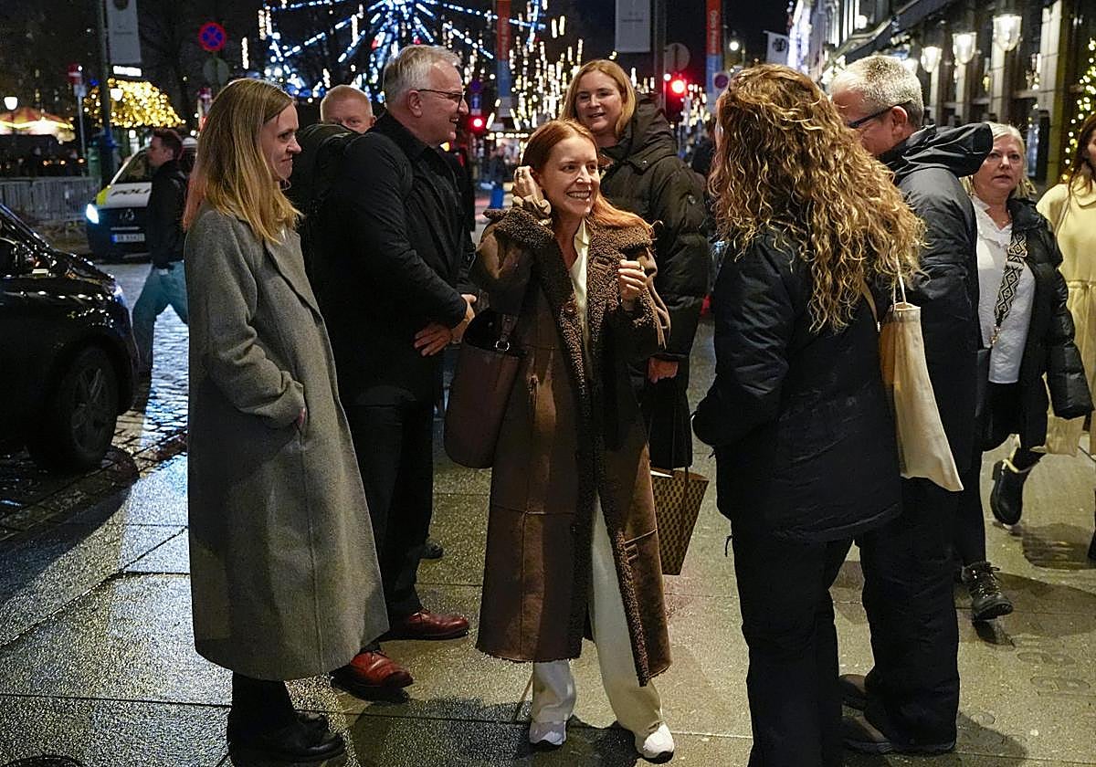 Ana Corina Sosa, hija de la líder opositora venezolana, a su llegada a Oslo.