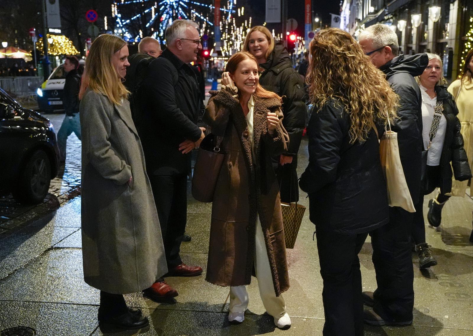 Ana Corina Sosa, hija de la líder opositora venezolana, a su llegada a Oslo.