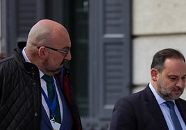 Koldo García y José Luis Ábalos en el Congreso.