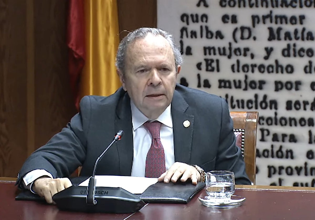Juan Carlos Doadrio este jueves en la comisión del investigación del 'caso Koldo' en el Senado
