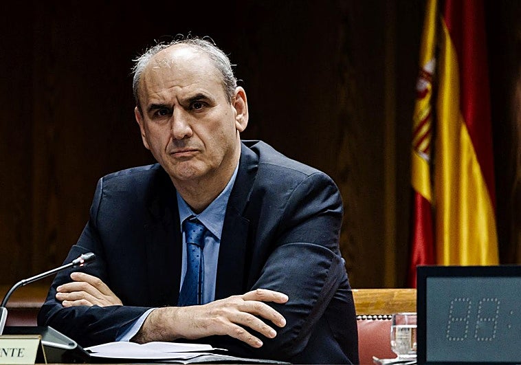 Juan Carlos Barrabés, durante su comparecencia en el Senado.