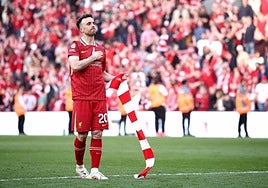 Diogo Jota, en un partido del Liverpool.