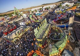 Vista aérea del recinto ferial de Cáceres en San Fernando