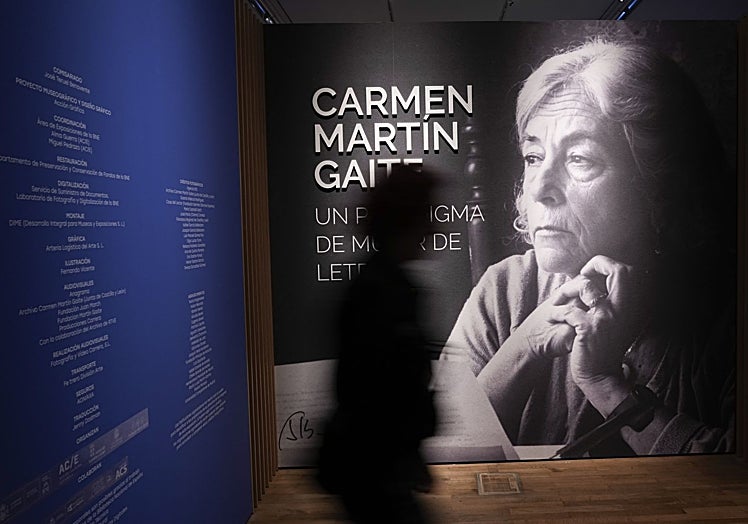 Milli Kütüphane'deki Martín Gaite sergisine giriş.