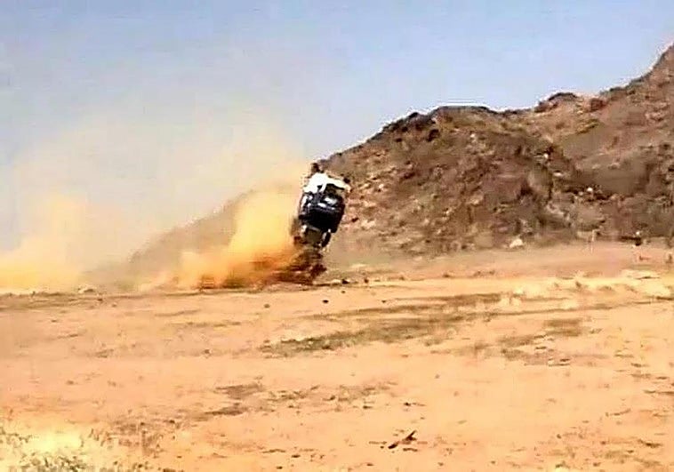 Jesús Calleja sufre un escalofriante accidente en el Dakar