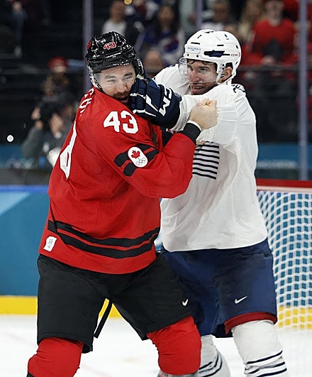 Tom Wilson y Pierre Crinon, a puñetazo limpio en los Juegos