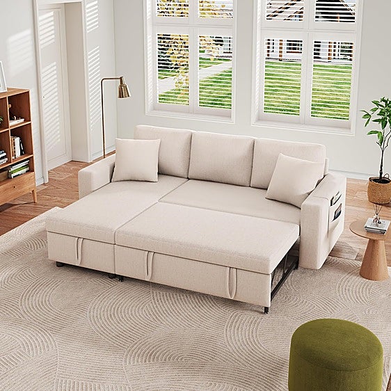 Optimiza el espacio en el salón con estos prácticos sofás-cama de 3 plazas