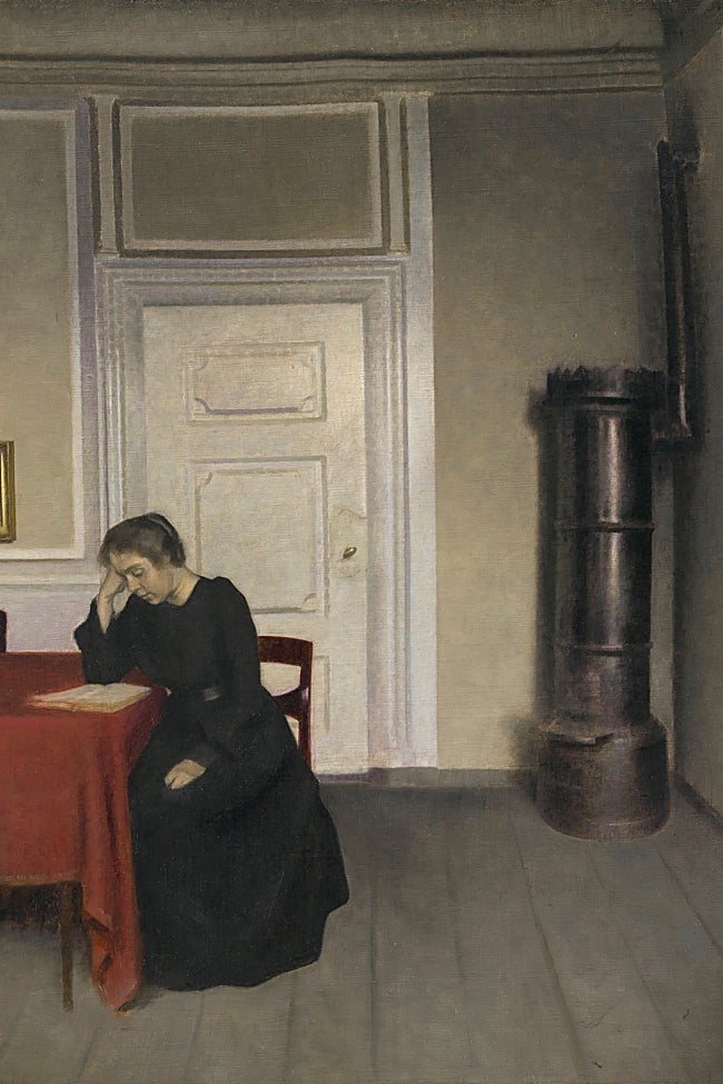 'Una habitación en la casa del artista en Strandgade, Copenhague, con su mujer, 1902