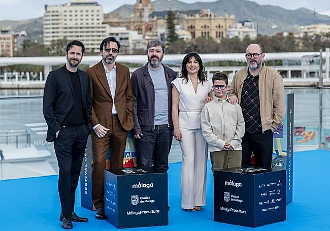 El equipo de la película en Málaga.