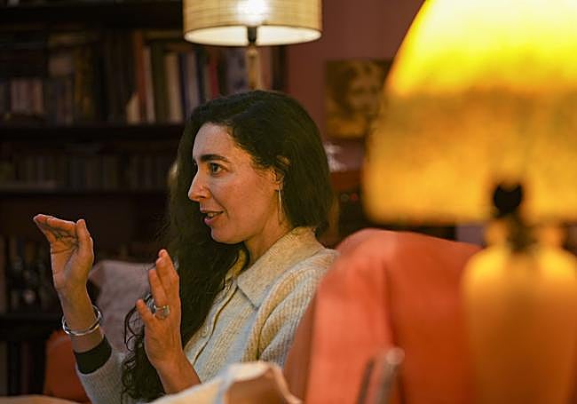 Fernanda Trías durante la entrevista