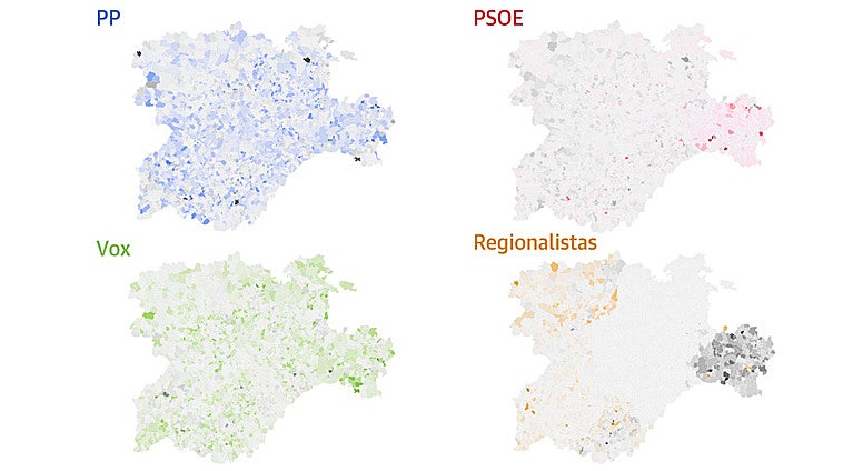 Así ha votado Castilla y León: mapas y claves por edad, origen y renta