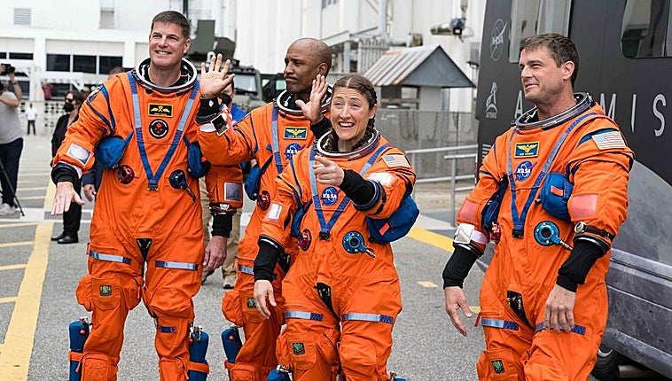 Los cuatro astronautas de una misión para la historia