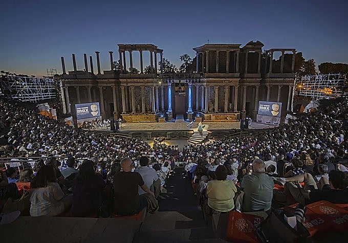 Panorámica del Teatro Romano durante la gala de los Max.