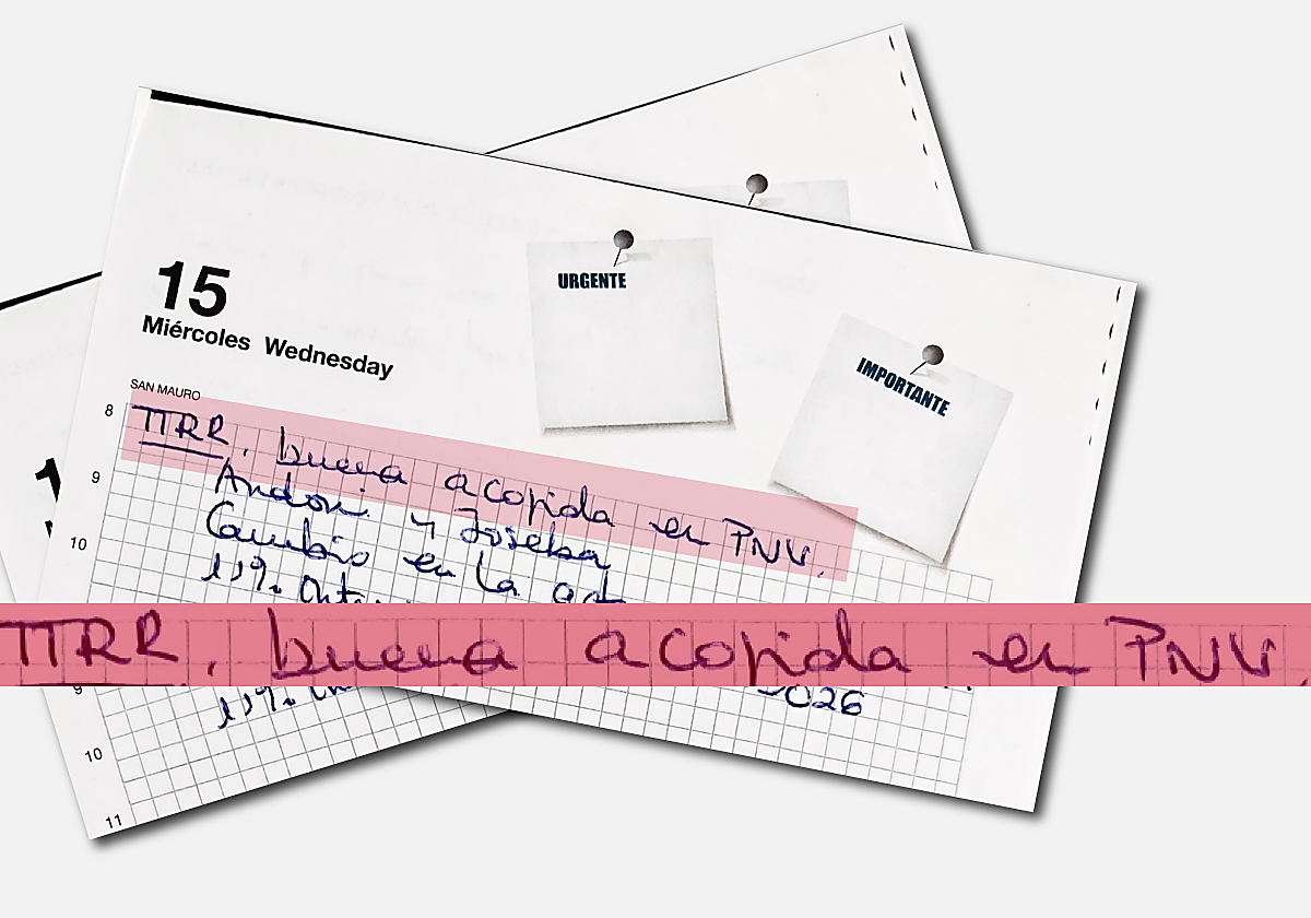 La segunda libreta de Leire alude a las gestiones sobre Tubos Reunidos: «Buena acogida en PNV»