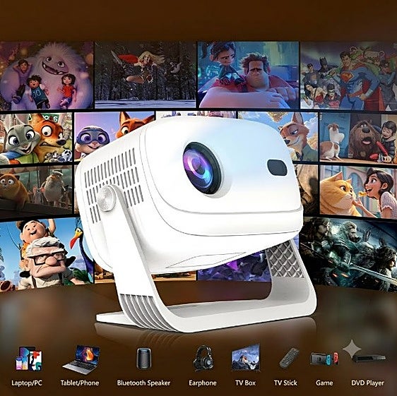 Con el proyector inteligente Azeyou, tendrás una pantalla gigante en segundos
