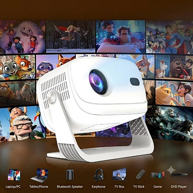 Con el proyector inteligente Azeyou, tendrás una pantalla gigante en segundos