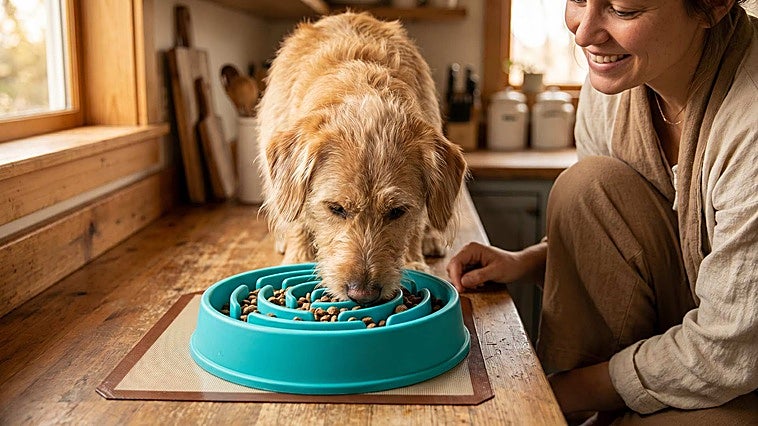 Si tu perro come muy rápido, no te pierdas estos comederos antivoracidad