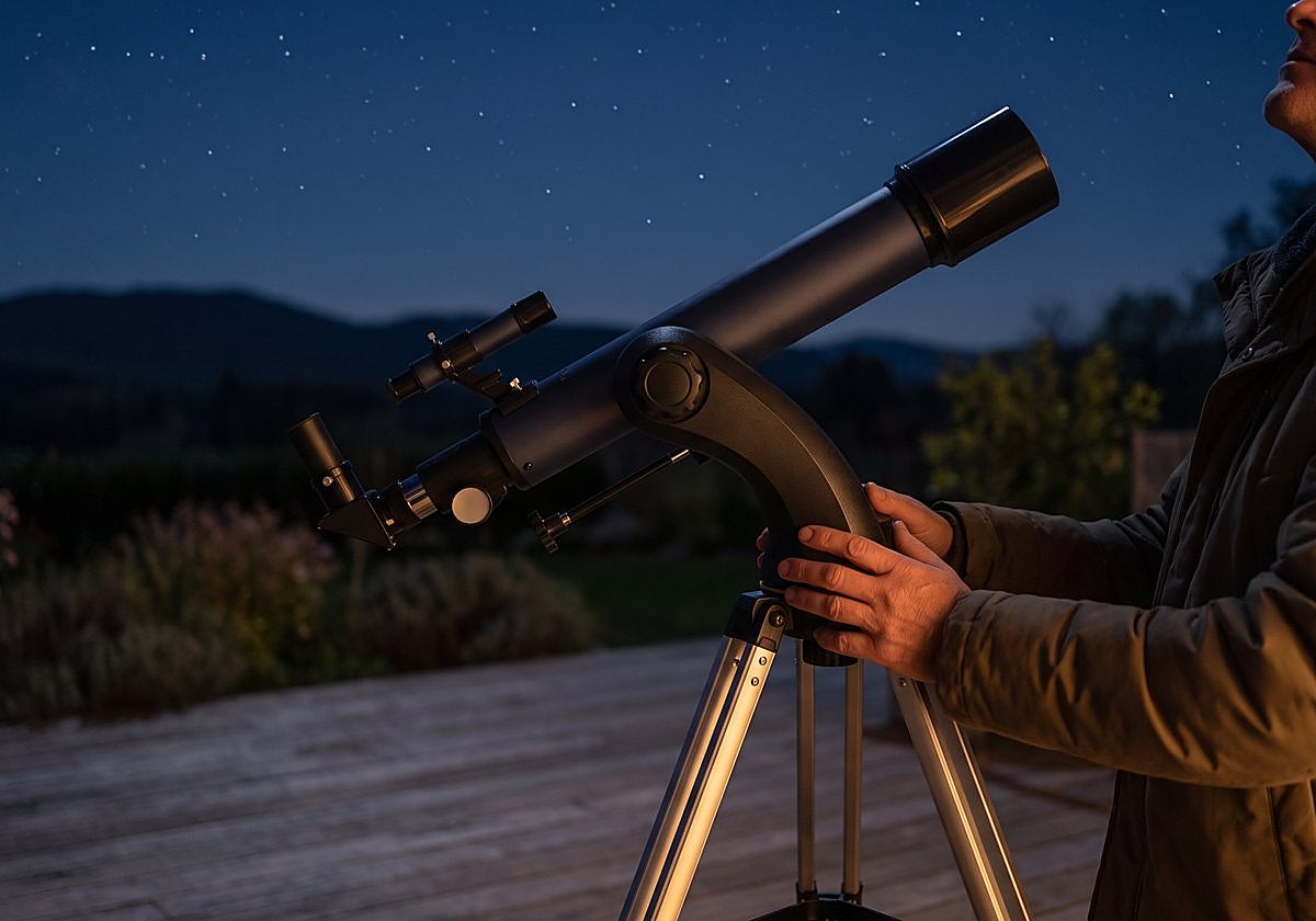 Descubre la luna y los planetas con el telescopio refractor Celestron AstroMaster 70AZ
