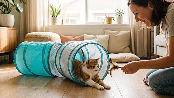 Los mejores túneles, casas y camas que sirven de escondite a tu gato en casa