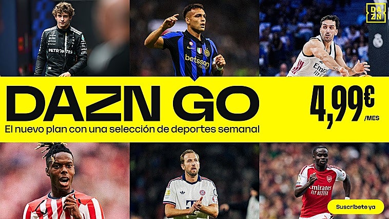 DAZN GO, el nuevo plan para ver fútbol, NBA, Fórmula 1 y MotoGP por solo por 4,99 euros al mes