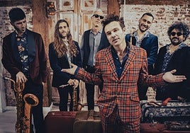 Los Saxos del Averno, en una fotografía promocional de su décimo aniversario.